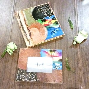 Wooden Photo Album 📸/Scrapbook With Picture Frame